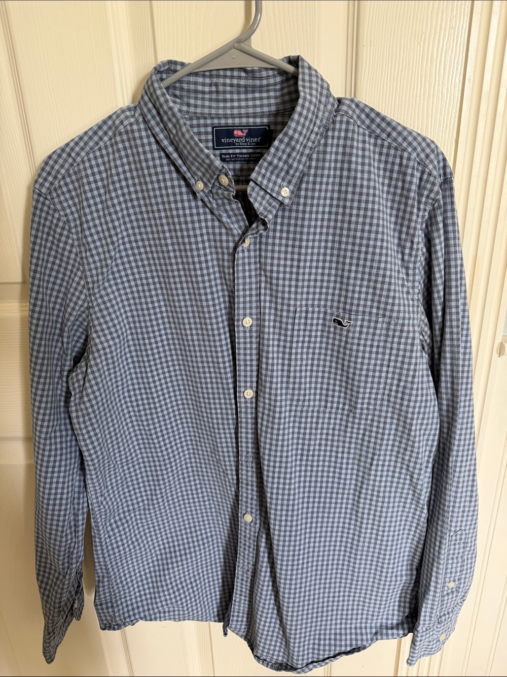 Vineyard Vines Light Blue Gingham Button-Down Shirt